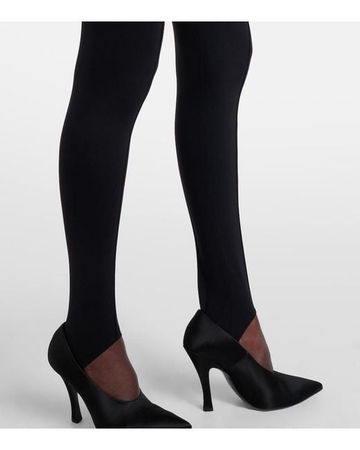 Wardrobe NYC Blue High-Rise Stirrup Leggings