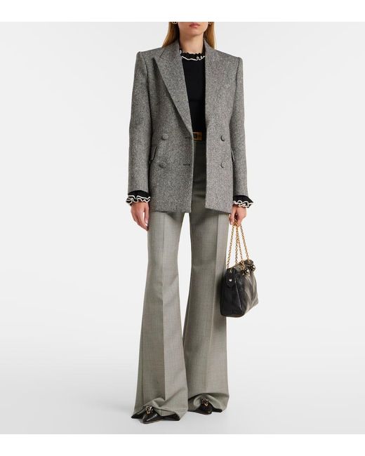 Valentino Gray Blazer Aus Einem Wollgemisch