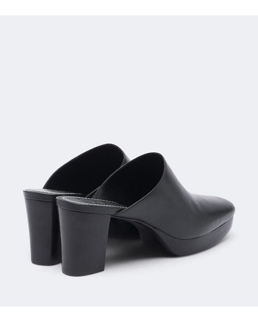 Staud Black Monica Leather Mules