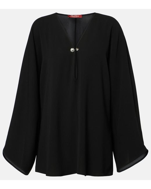 Max Mara Black Umile Cady Blouse