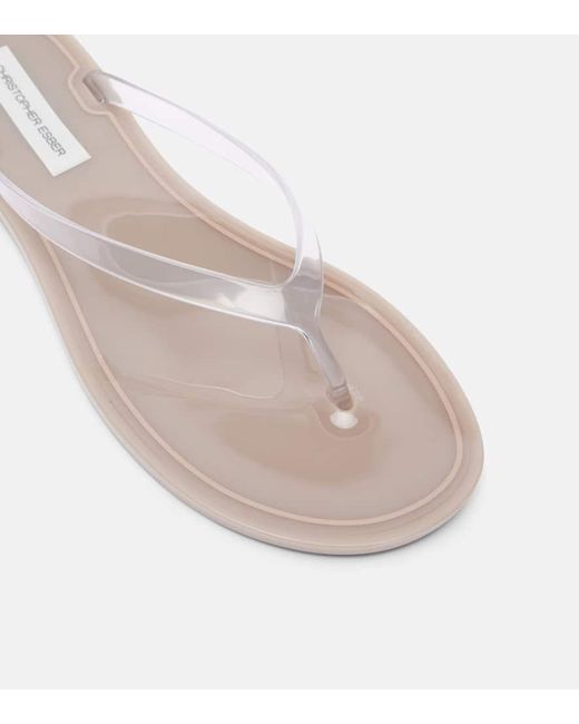 Christopher Esber White Jo Thong Sandals