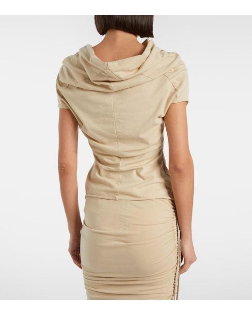 Rick Owens Natural Cotton Jersey Top