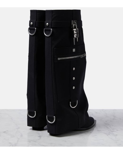 Bottes Shark Lock Cowboy avec poche et boucles Givenchy en coloris Black