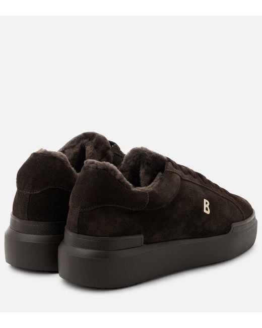 Baskets Hollywood En Daim Et Shearling Bogner en coloris Black