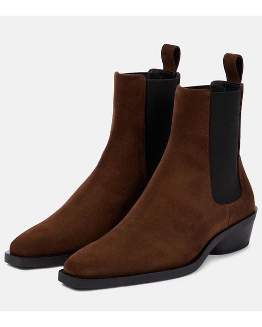 Proenza Schouler Brown Bronco Suede Chelsea Boots