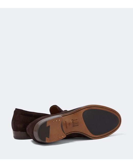 Dunhill Brown Suede Loafers for men