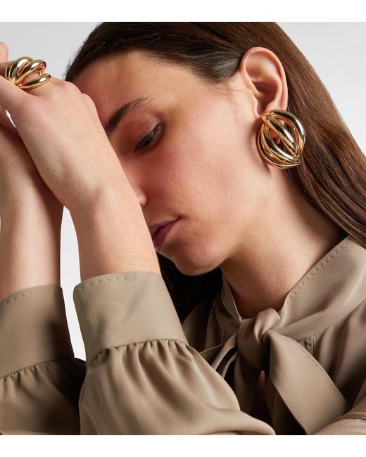 Jennifer Fisher Metallic Abstract Line-Plated Clip-On Earrings