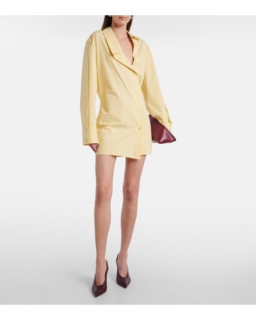 The Attico Yellow Cotton Shirt Dress