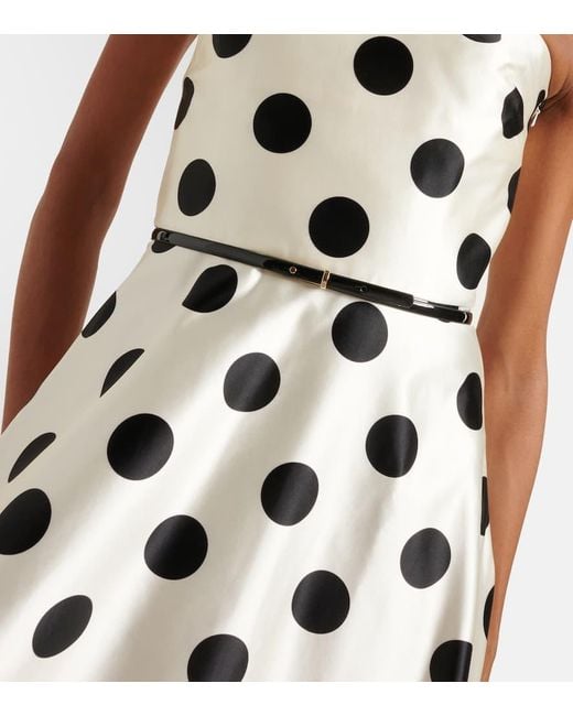 Vestido Largo Cippo De Algodon Y Seda Max Mara de color White