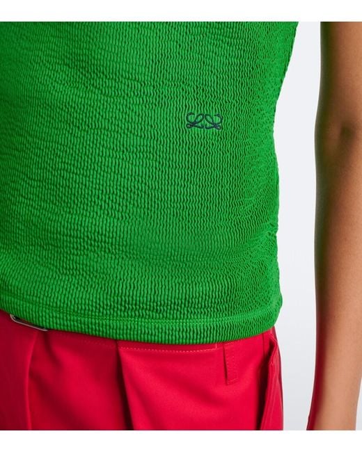 Loewe Green Double L Jersey Tank Top