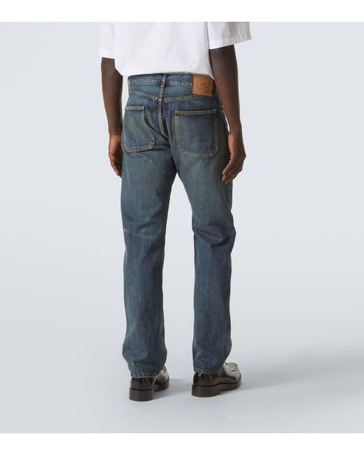 Undercover Blue Painter Straight Jeans for men