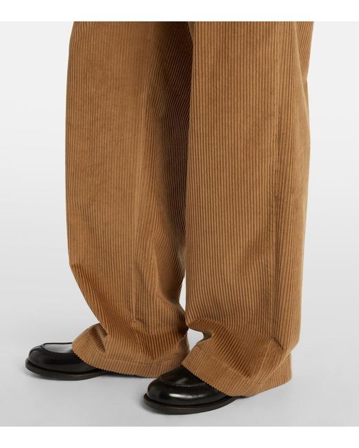 Miu Miu Brown Cotton Corduroy Wide-Leg Pants