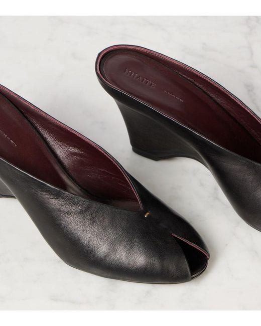 Khaite Brown Mules Cloak 75 Aus Leder
