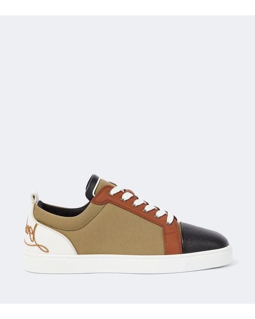 Christian Louboutin Multicolor Fun Louis Junior Leather And Canvas Sneakers for men