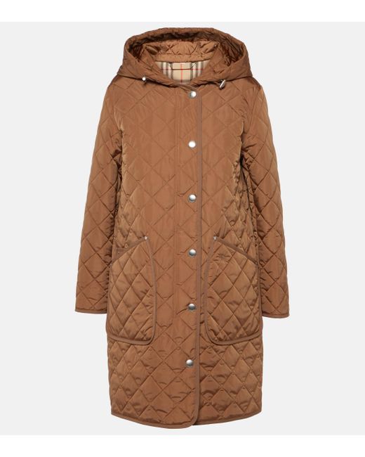 Burberry Brown Quilted Coat