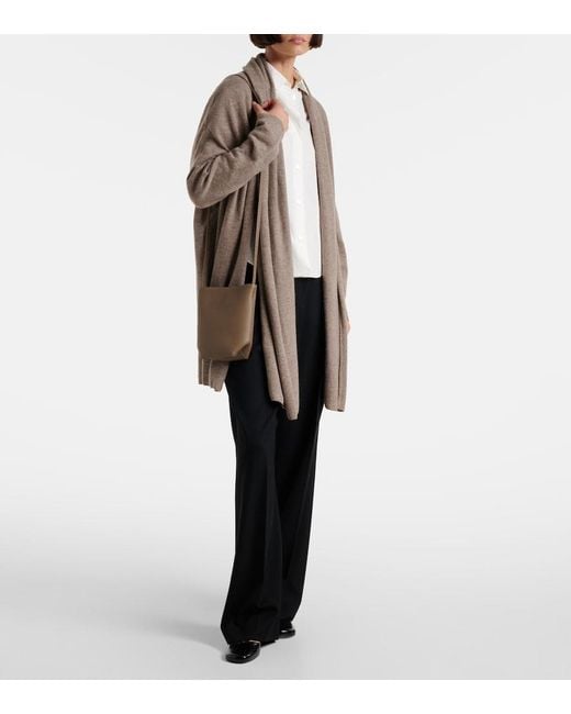 The Row Brown N/S Park Leather Crossbody Bag