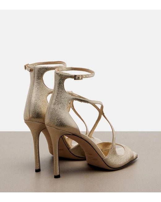 Jimmy Choo Azia Metallic Sandals