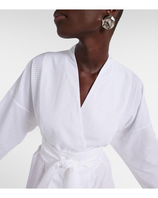 TOVE White Arya Cotton Wrap Top