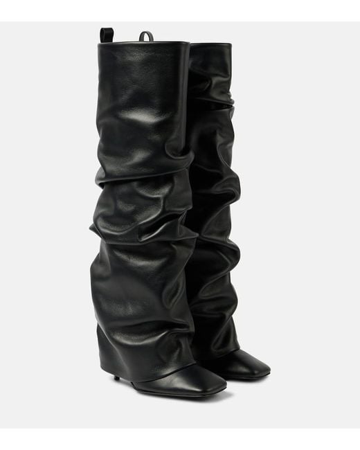The Attico Black Stiefel Rea Aus Leder