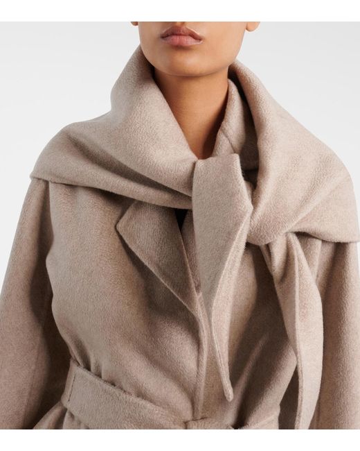 Max Mara Natural Cashmere Wrap Coat