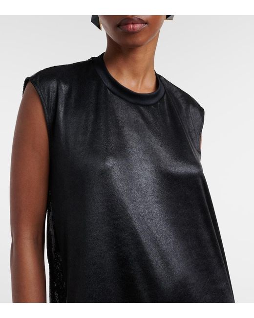 Junya Watanabe Black Sequined Midi Dress