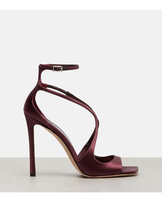 Jimmy Choo Red Sandalen Azia 110 Aus Satin