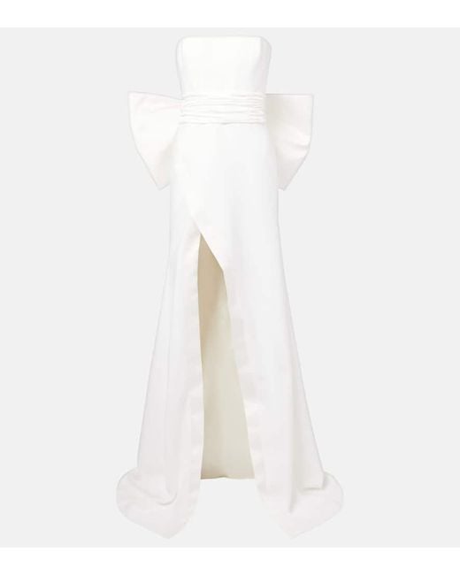 Vestido De Novia Nefertiti De Saten Con Lazo The New Arrivals Ilkyaz Ozel de color White