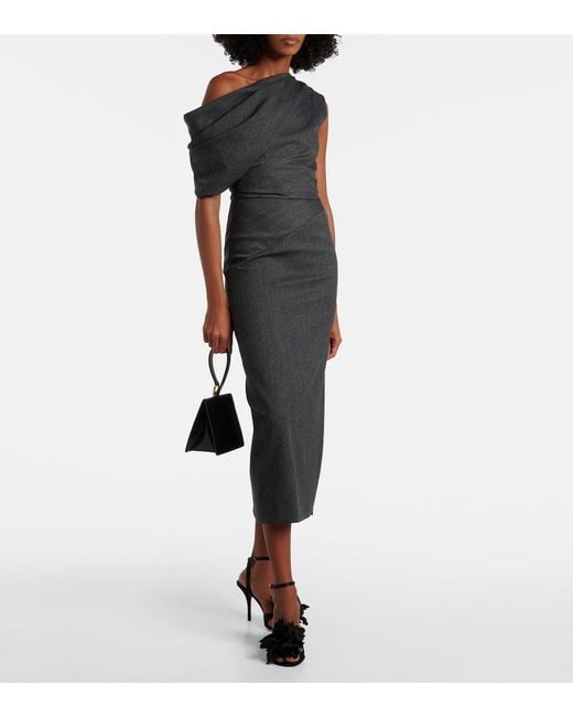 Ferragamo Black Ghilly 95 Floral-Applique Satin Sandals