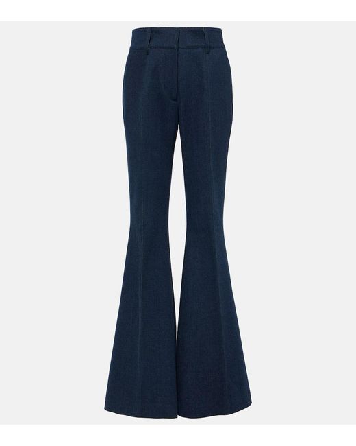 Gabriela Hearst Blue High-Rise Flared Jeans