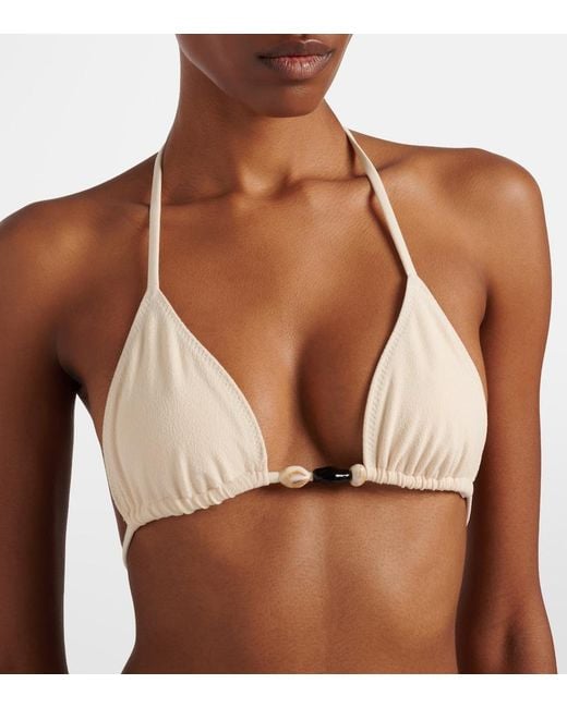 SAME White Shell Bikini Top
