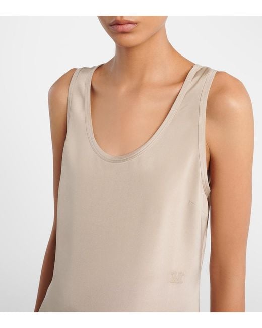 Max Mara Natural Silk Crepe De Chine Top