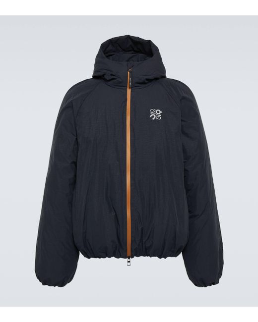 Loewe Blue X On Technical Puffer Jacket for men
