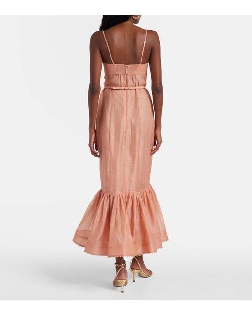 Abito Lungo Hypnotic di Zimmermann in Orange