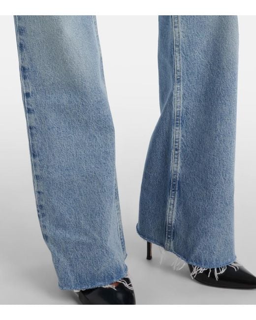 Agolde Blue Leena High-Rise Flared Jeans