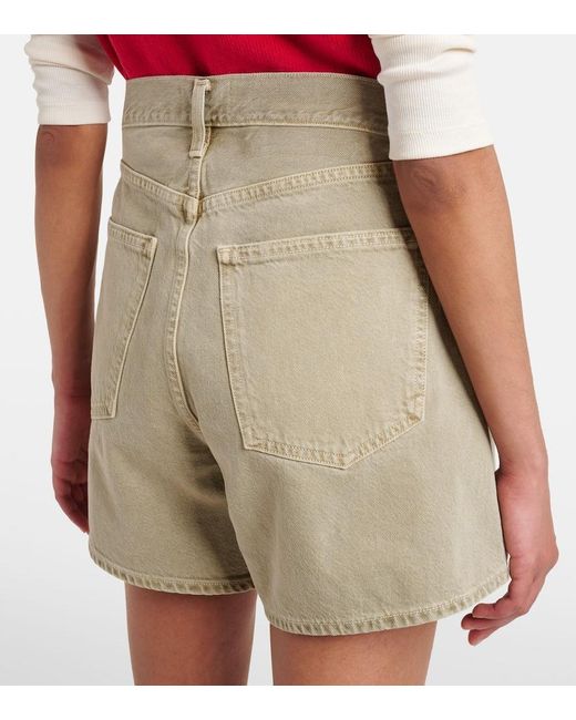 Agolde Natural Rhoda High-Rise Denim Shorts