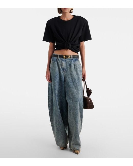 Magda Butrym Black Cotton-Blend Top