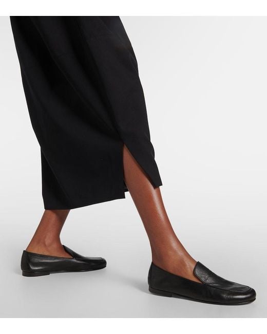 FFORME Black Skye Cotton And Wool Midi Skirt