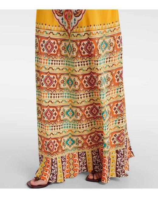 Etro Metallic Printed Maxi Dress