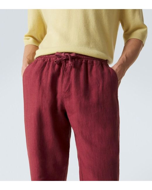 Fedeli Linen Tapered Pants for men