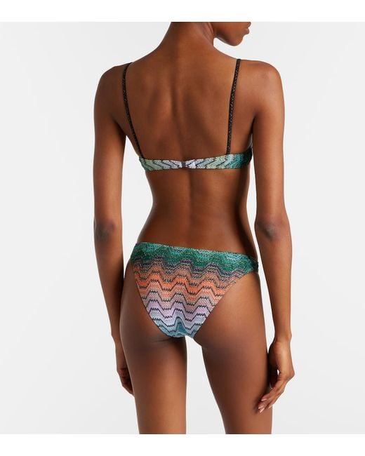 Missoni Blue Zigzag Lame Bikini