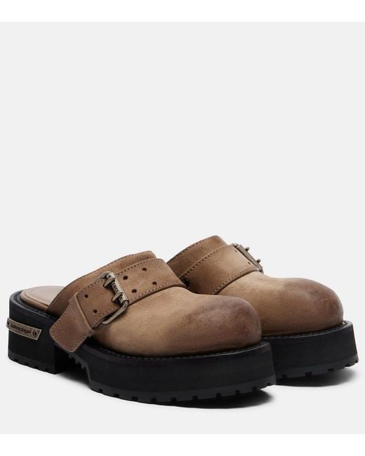 Balenciaga Brown Venom Leather Mules