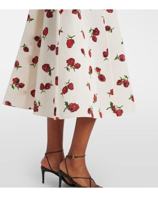 Khaite Pink Midikleid Isabella Aus Seide Und Baumwolle