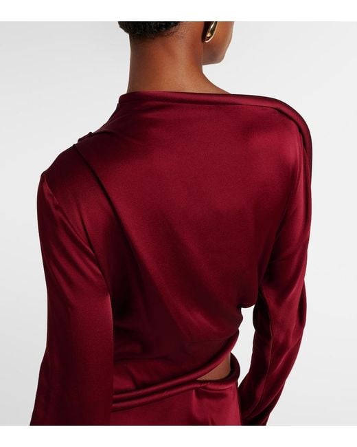 Victoria Beckham Red Midi Dress