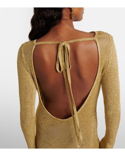 Staud Natural Knitted Maxi Dress