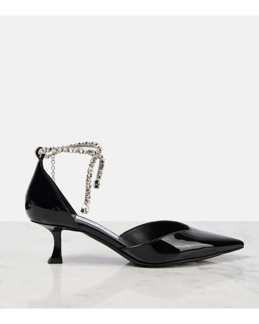 Escarpins Stevie 30 En Cuir Verni A Ornements Jimmy Choo en coloris Black