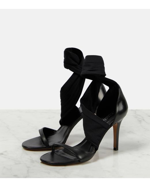 Isabel Marant Black Askja Leather Sandals