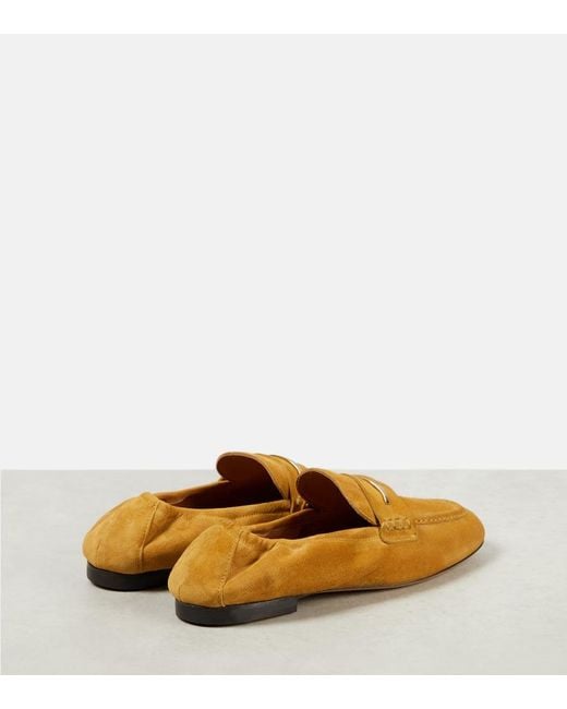 Isabel Marant Yellow Loafers Iseri aus Veloursleder
