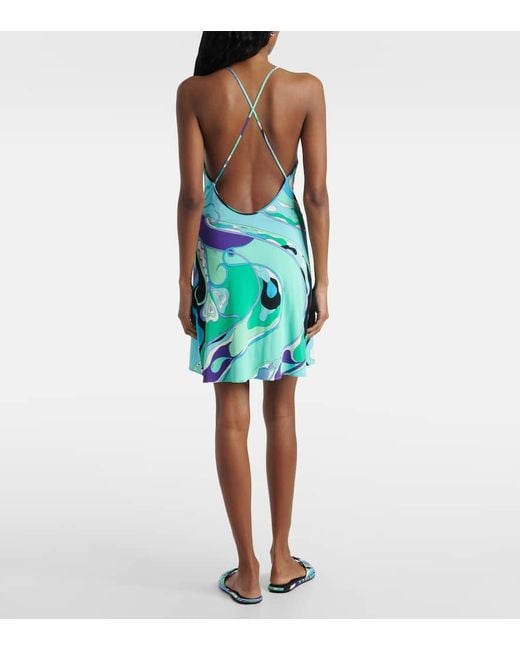 Emilio Pucci Blue Orchidee Minidress