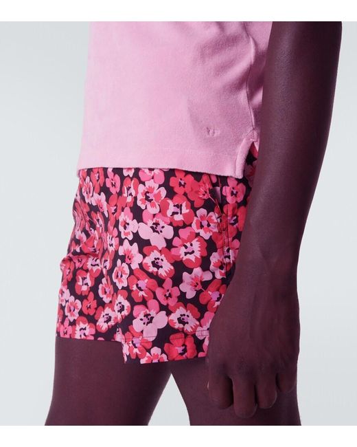 Tom Ford Pink Cotton-Blend Terry Polo Shirt for men