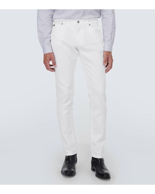 Dolce & Gabbana Straight Jeans in White für Herren